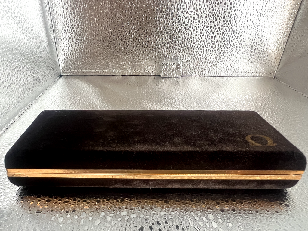 🔴 OMEGA box scatola orologio polso astuccio cofanetto velluto vintage