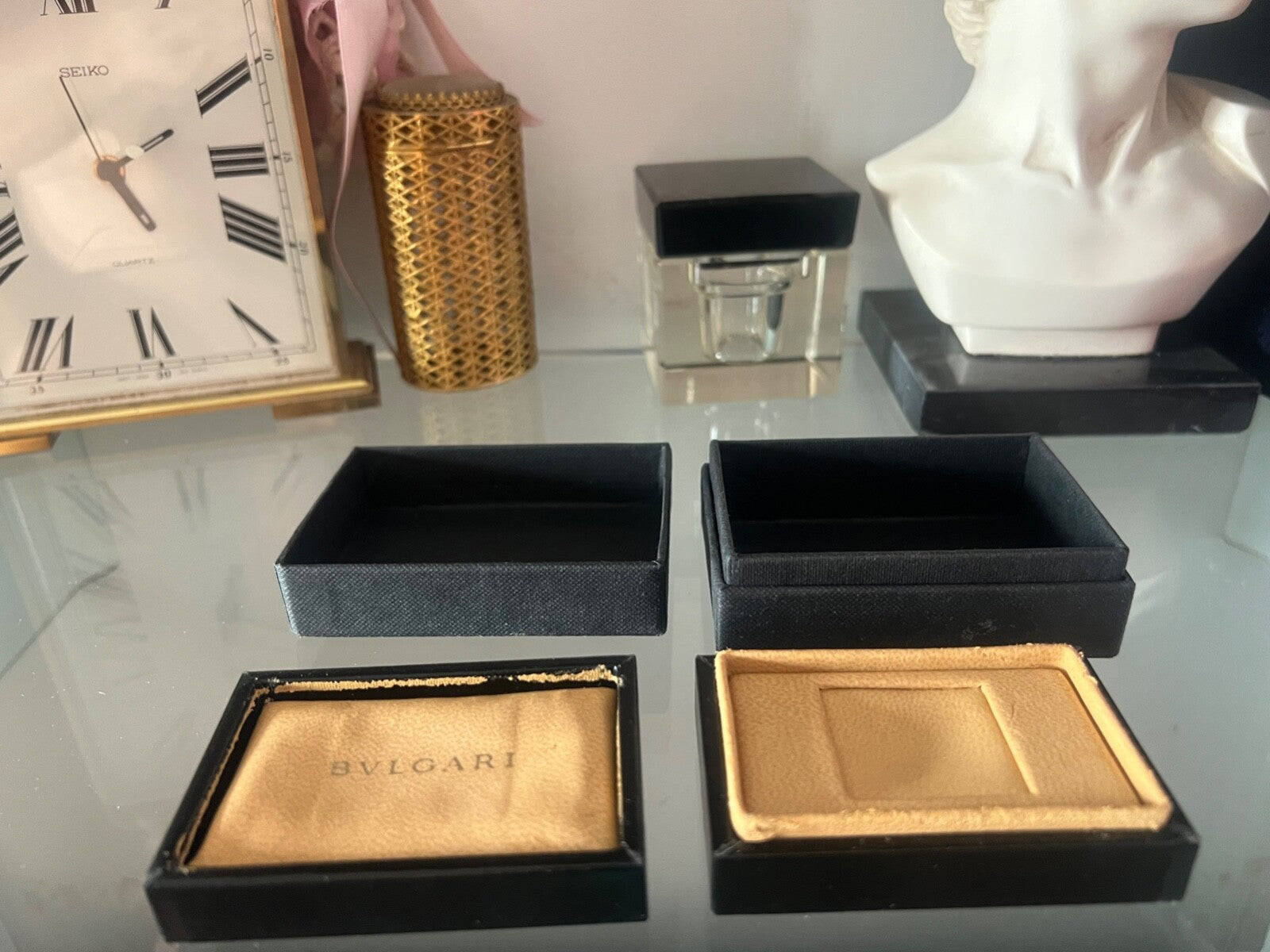 🔴 BULGARI scatola anello pendente astuccio custodia gioiello e contro scatola