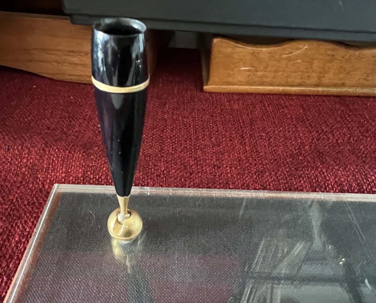 Nazareno Gabrielli Ballpoint Pens Stylus Plexiglass Leather Desk Supports
