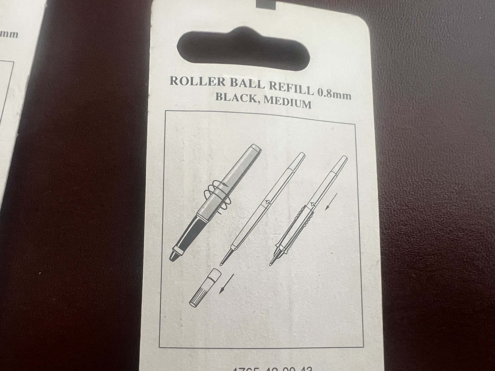 Parker Recharge Stylo-Plume Roller Ball Encre Noir M 3 Pièces Recharge