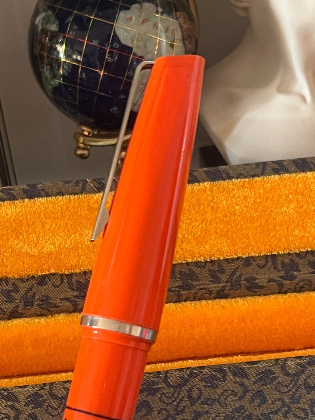 Jubilé Stylo-Plume Sphère Roma Année Santo 1975 Orange Format Géant Vintage