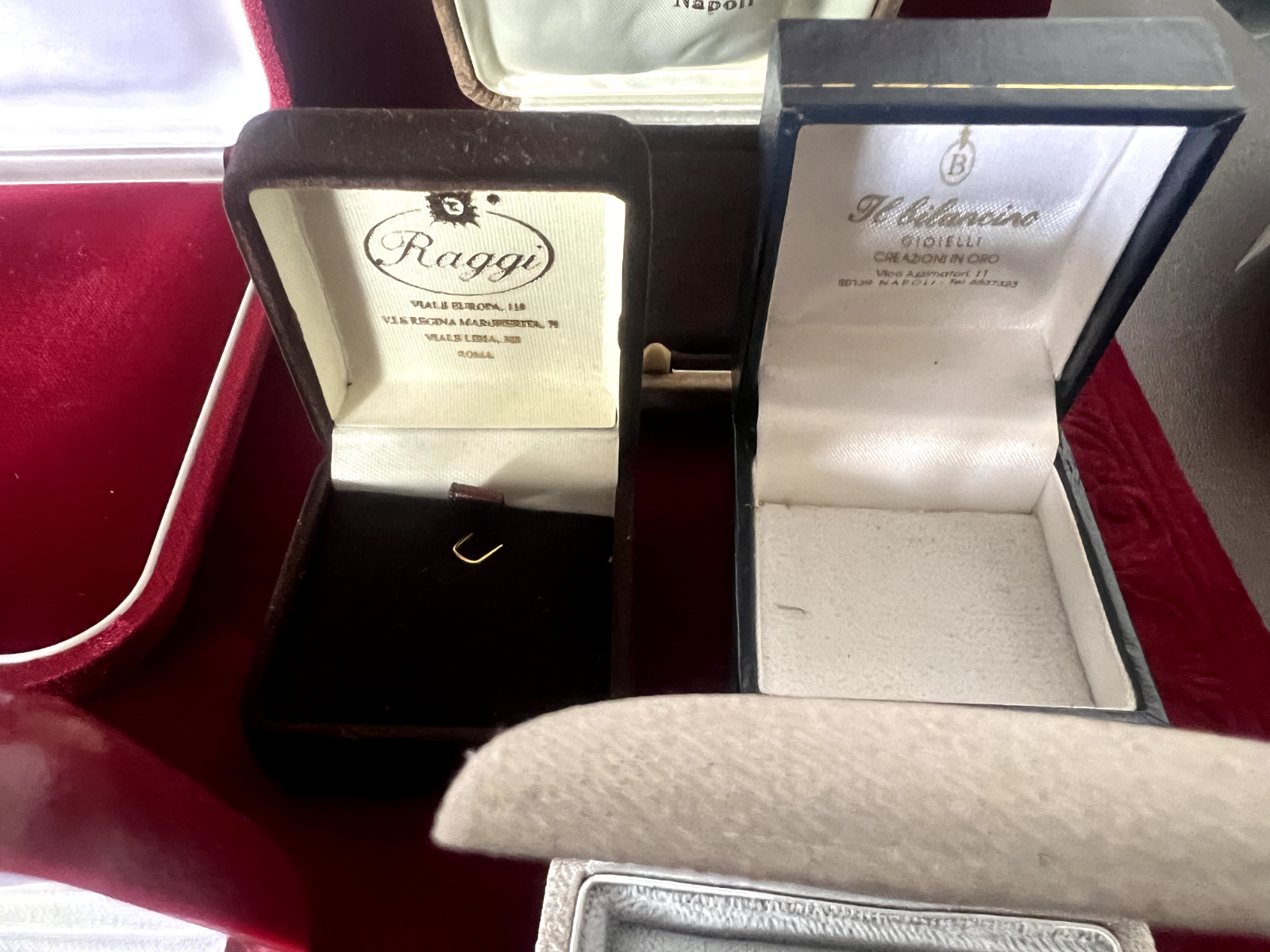 🔴 Schmuckkästchen für Anhänger, Ohrringe, Manschettenknöpfe, Schmuckkästchen, Etuis, Nr. 15 