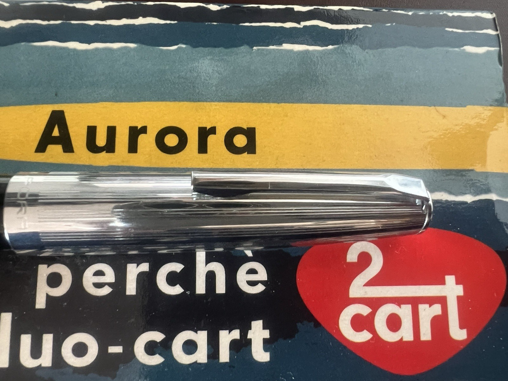🔴 AURORA penna stilografica Duo Cart pennino M a cartuccia scrive