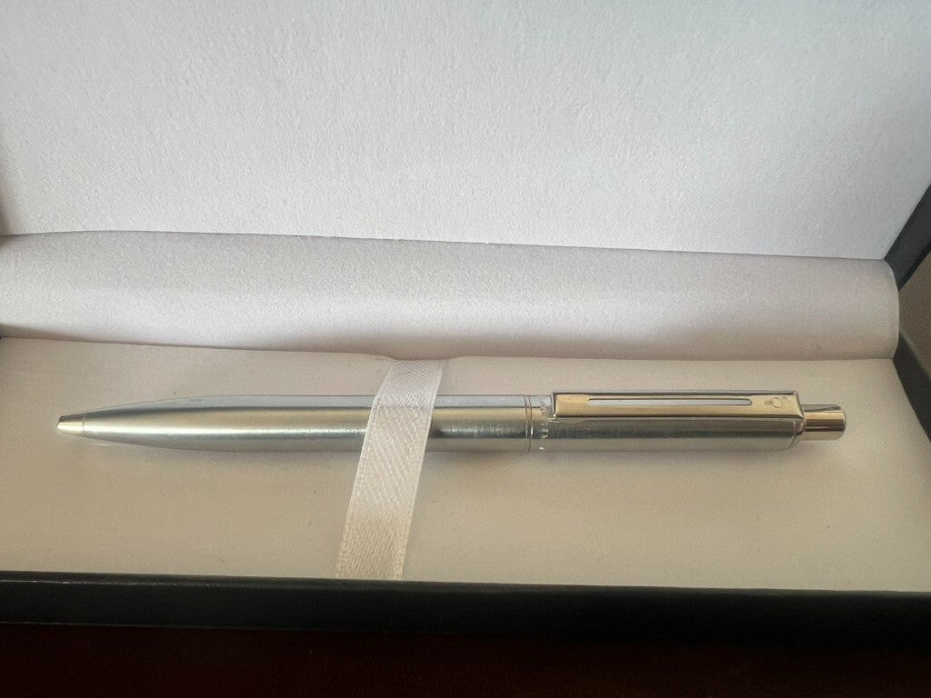 Sheaffer Pen Ball Metal Chrome Satin Trim Polished Vintage