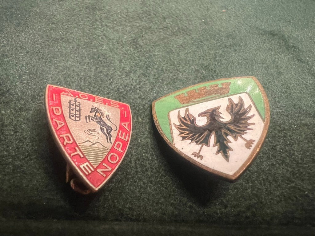 🔴 Medaglie SCI SPORTIVE DOLOMITI coccarde al merito metallo vintage LOTTO