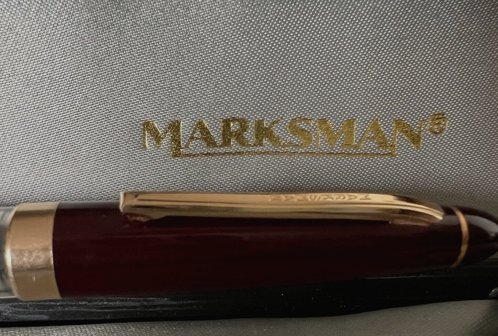 Marksman Stylo-Plume Stylo à Plume Noire Profils Or A Cartouche Écrit Vintage