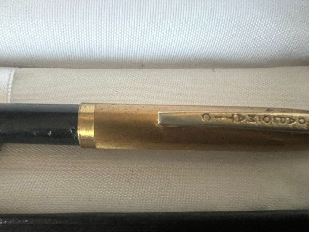 🔴 CAP O MATIC penna sfera a scatto cappuccio laminato americana BNA vintage