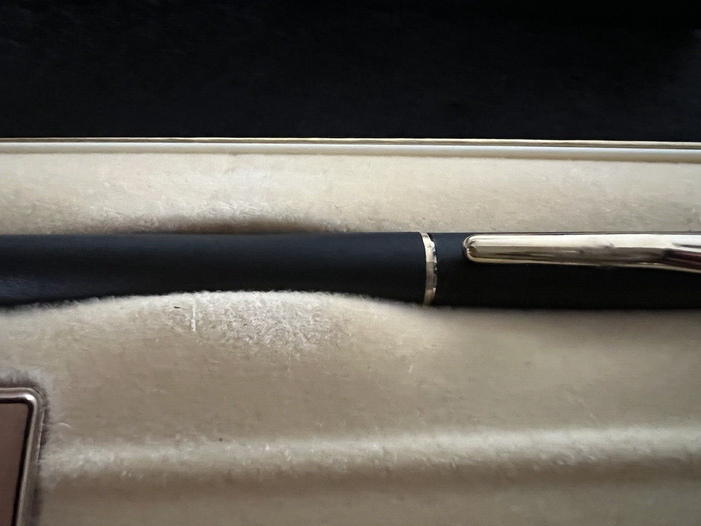 🔴 CROSS penna sfera lacca nera classica 2502 scrive scatola libretto vintage C