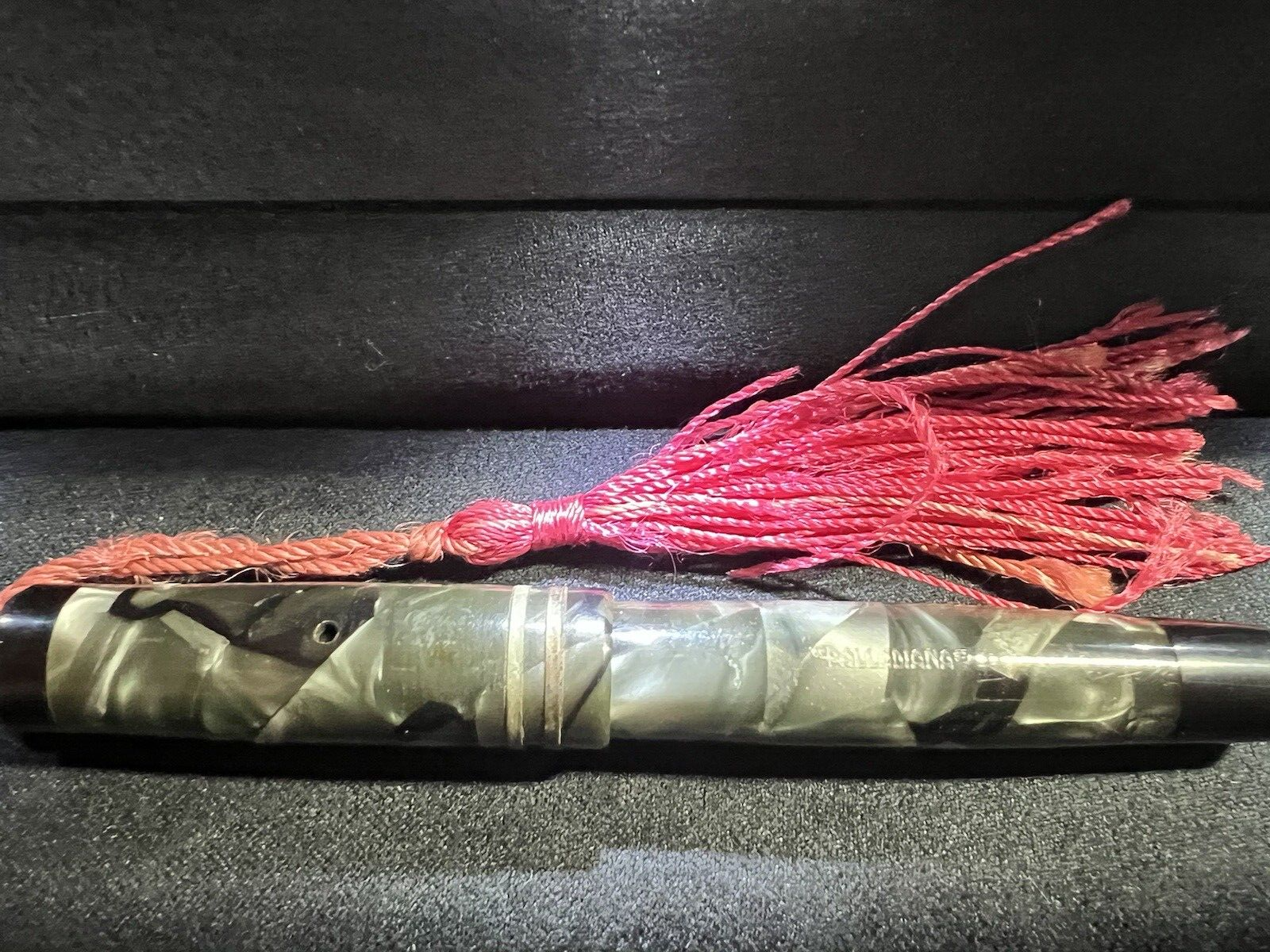 Palladienne Stylo-Plume Stylo à Plume Celluloid Gris Marbré Écrit Vintage 