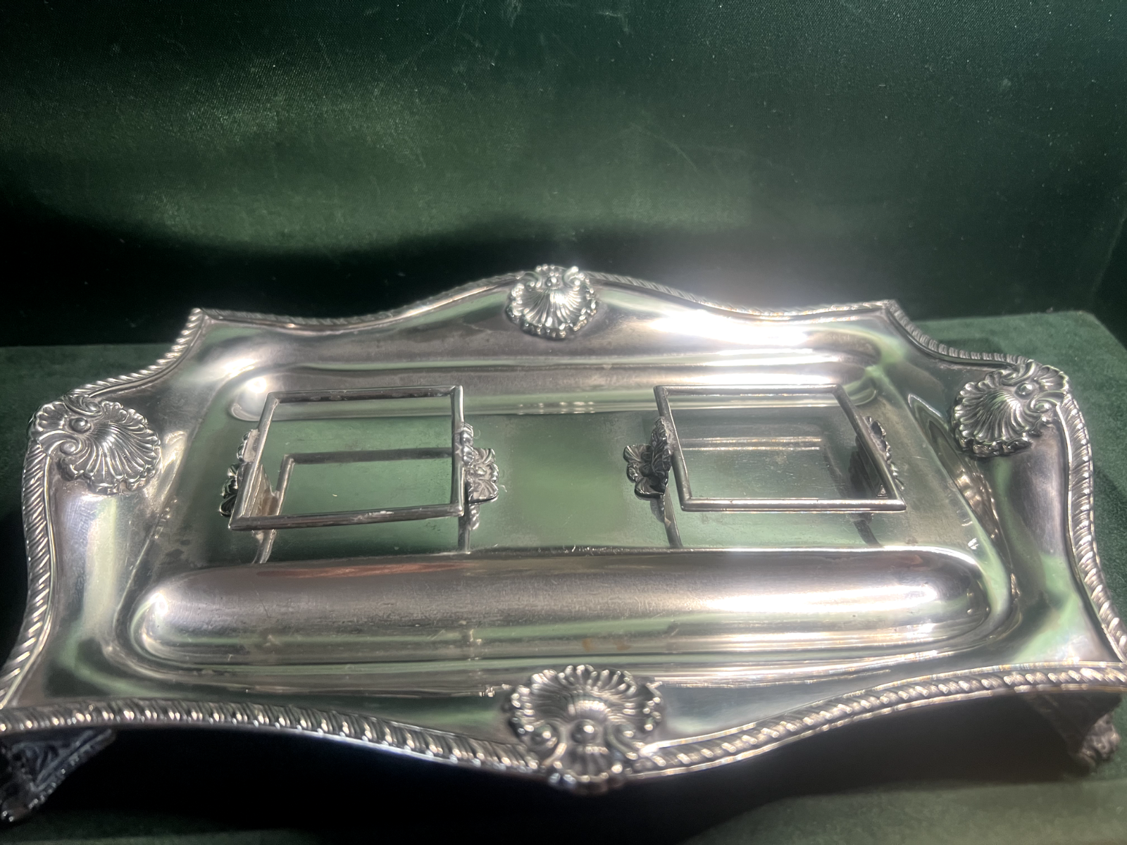Walker &amp; Hall Sheffield Inkwell Vintage Numbered Shell 