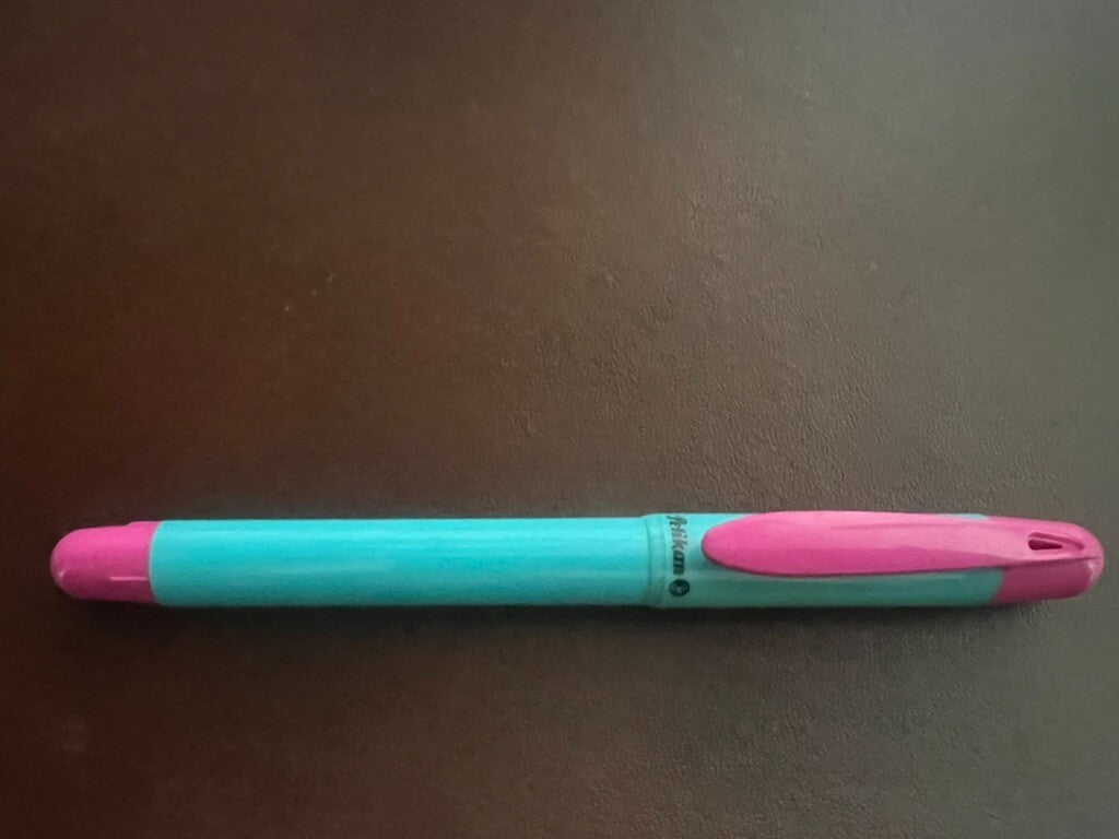 🔴 PELIKAN Primapenna Füllfederhalter, blau-rosa, unbenutzt, Größe M, Vintage 