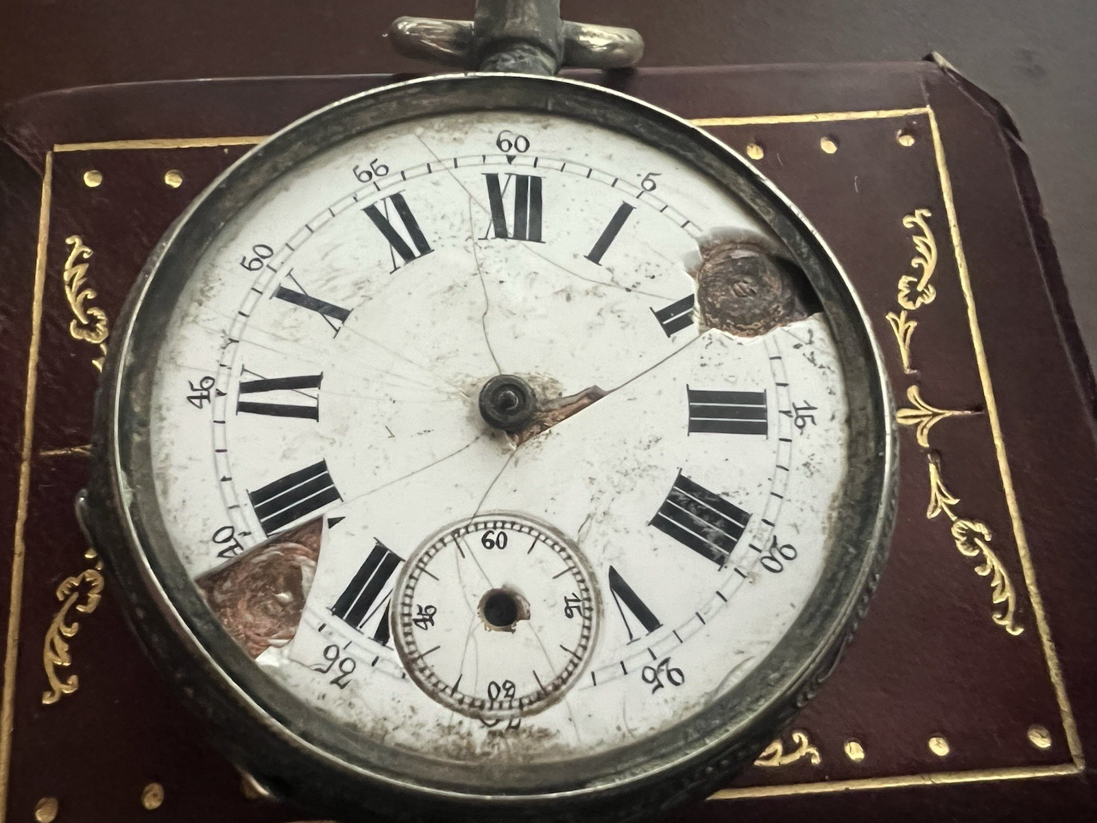 🔴 Orologio tasca ARGENTO 800 uomo pda revisionare parti vintage CILINDRI 23