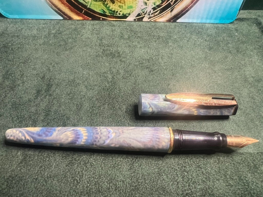 Waterman Stylo-Plume Stylo à Plume Reflex Vert F Vintage Garantie Nouvelle 