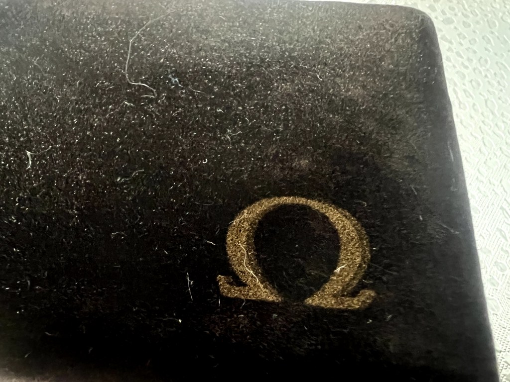 OMEGA Boîtier Boîte Montre Poignet Trousse Coffret Velours Vintage 