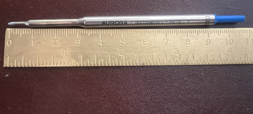 🔴 AURORA refill penna sfera inchiostro BLU F Documentary ricarica ricambio 2 PZ