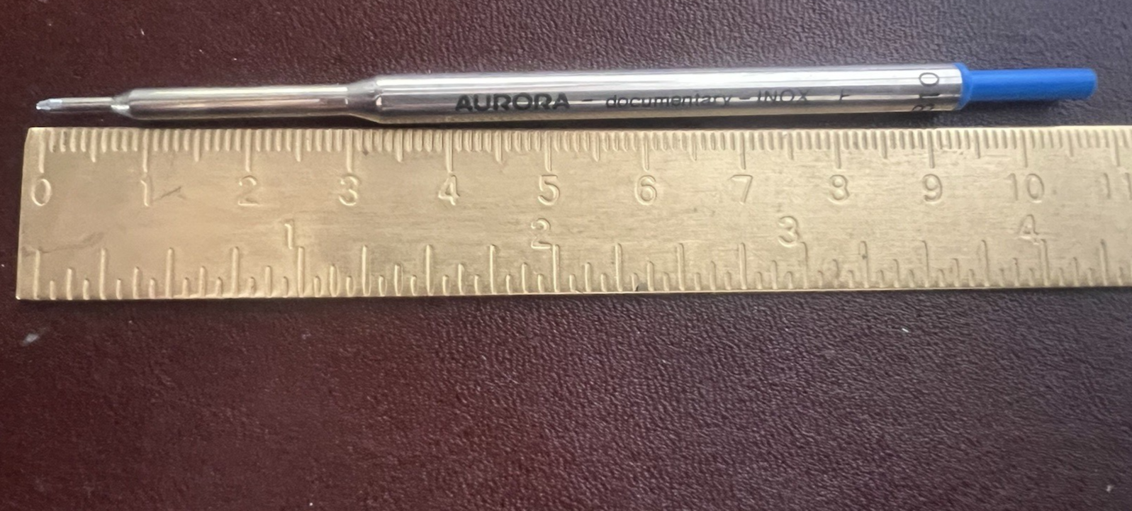 🔴 AURORA refill penna sfera inchiostro BLU F Documentary ricarica ricambio 2 PZ