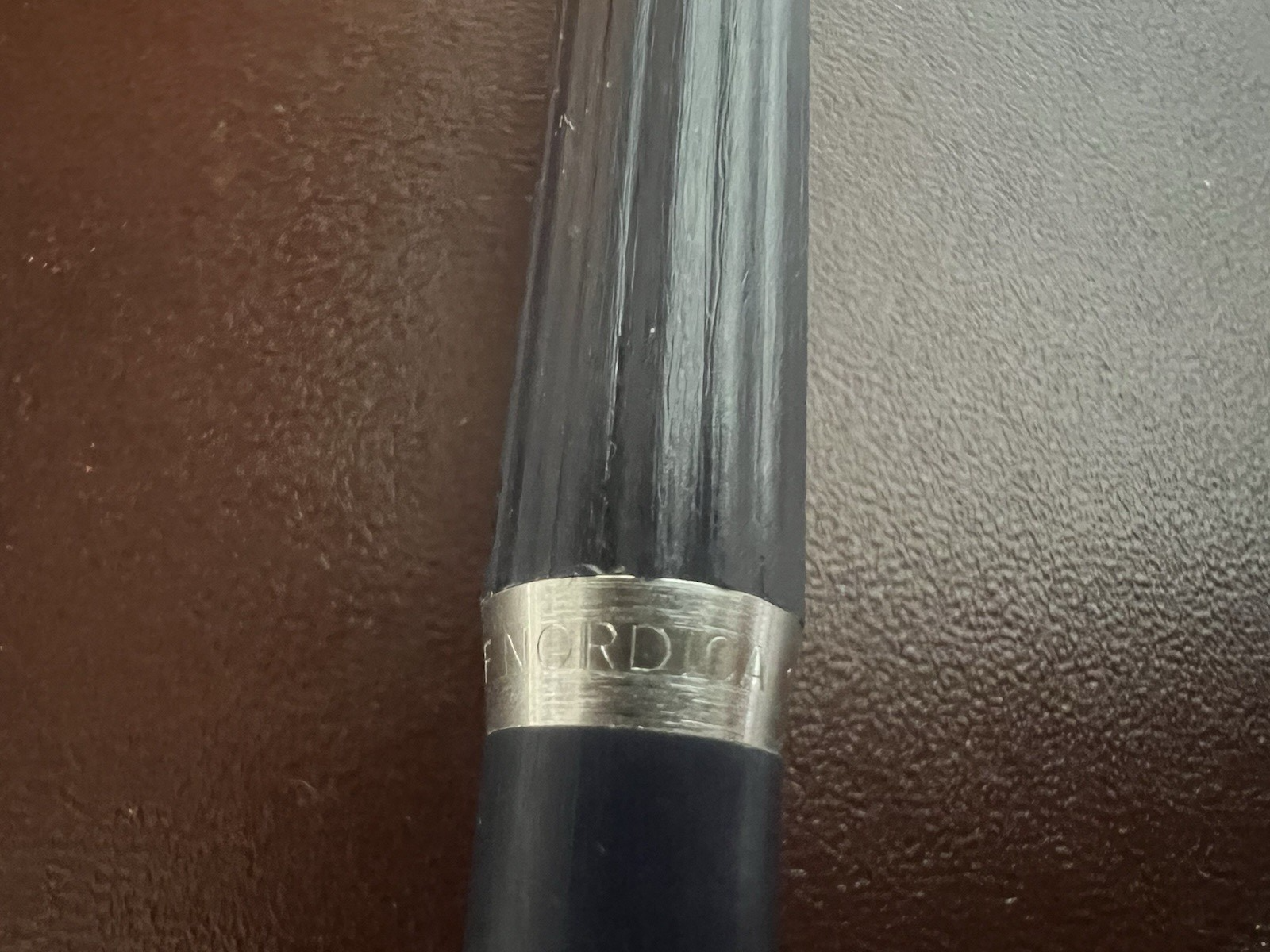 Ballograf Stylo-Plume Sphère Nordica Bouton Automatique Bleu Chrome Écrit Cru 