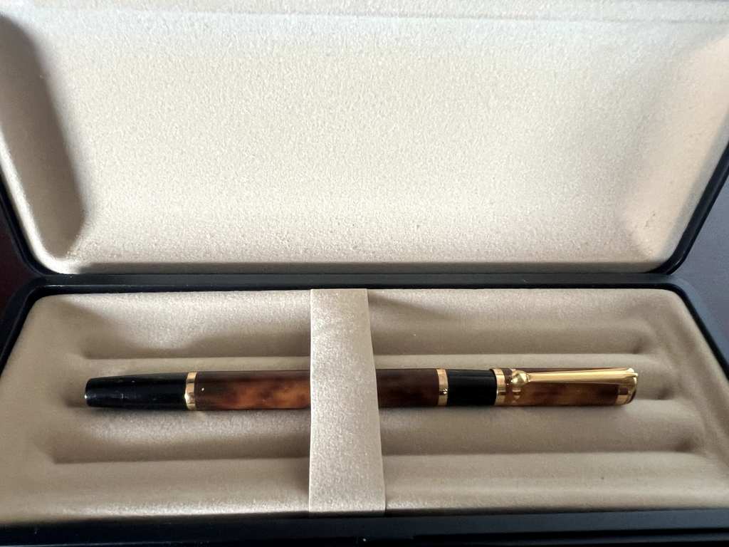 🔴 WATERMAN Kugelschreiber mit marmoriertem Lack, Vintage-Stil 