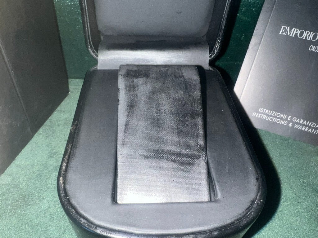 🔴 EMPORIO ARMANI box scatola orologio istruzioni garanzia e contro scatola
