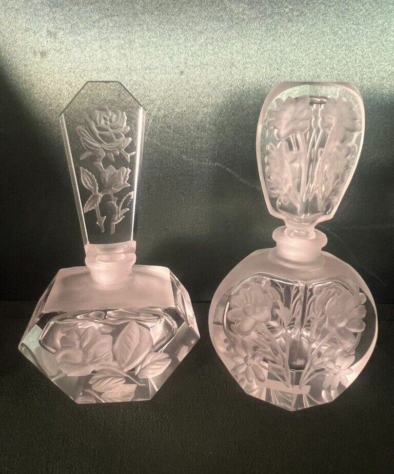 🔴 TEMA porta profumo essenza VETRO MOLATO rosa margherite h11, 5 Toilette 2 PZ