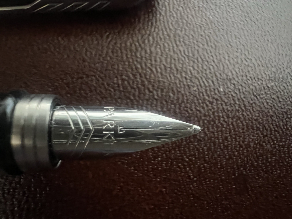 Parker Stylo-Plume Stylo à Plume Noire Chrome M Avec Cartouches Écrit Vintage