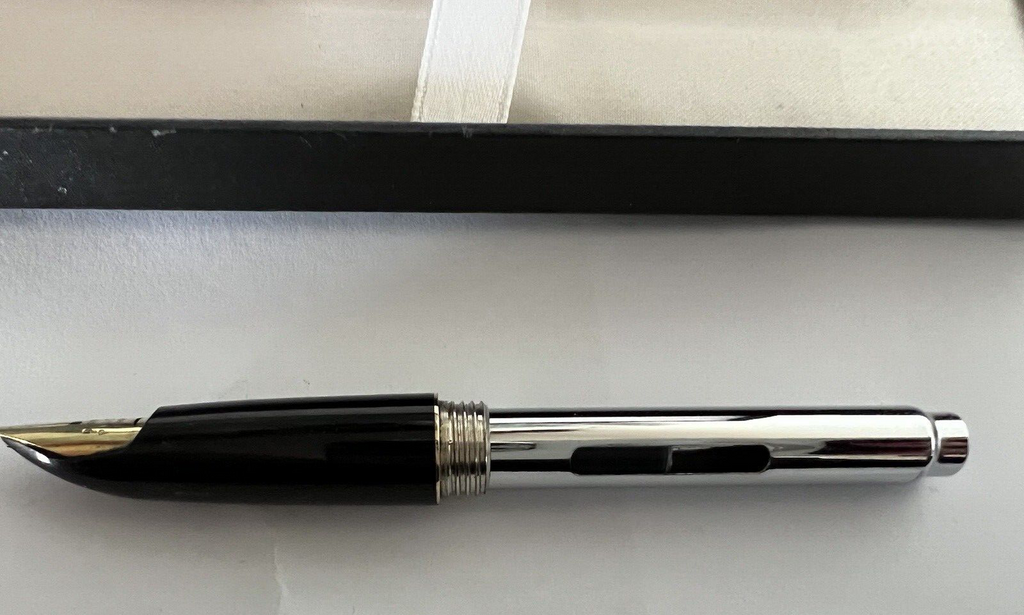 🔴 PILOT E penna stilografica nera pennino ORO 14 KT a cartuccia vintage 1970