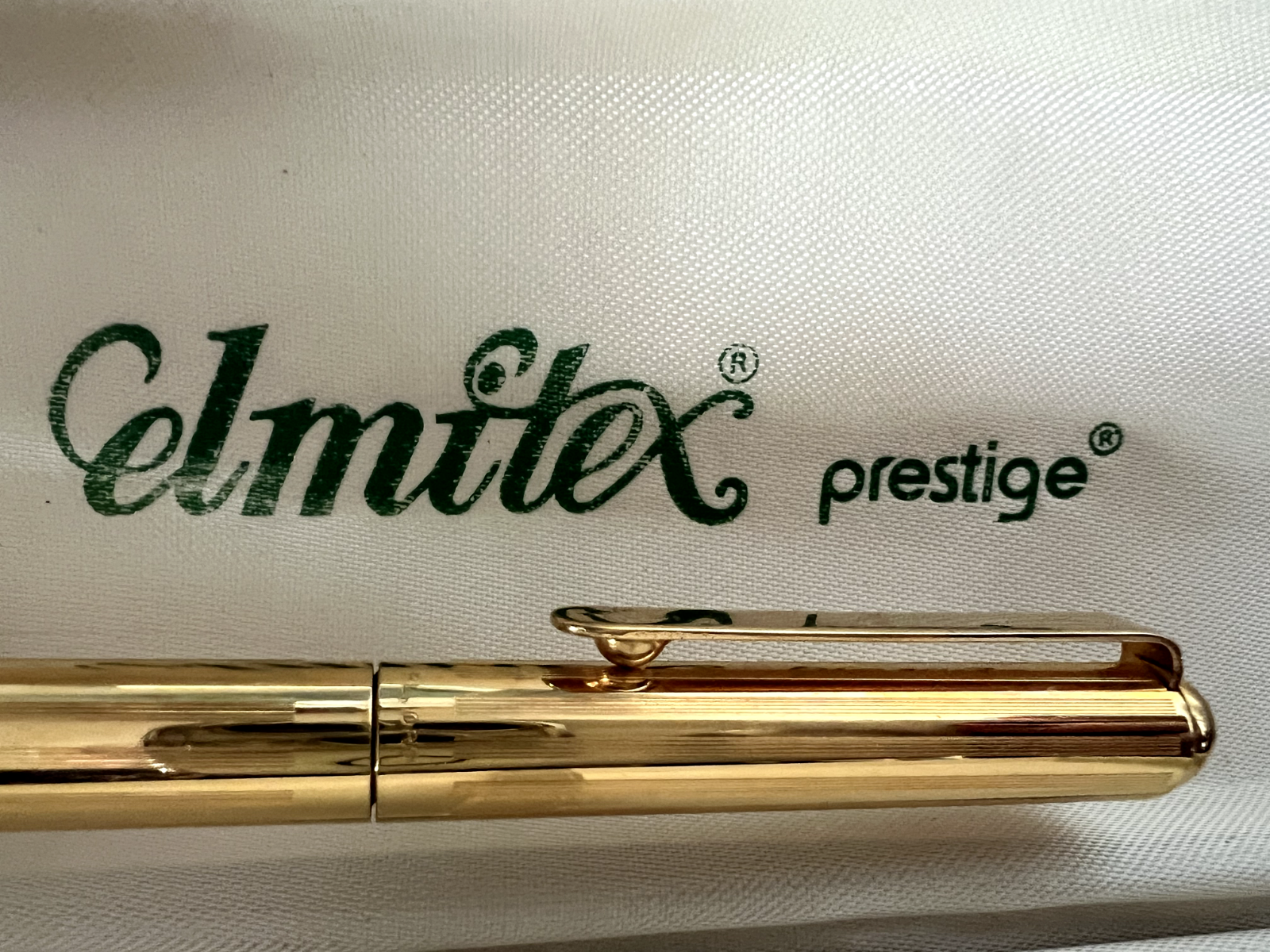 Elmitex Stylo-Plume Sphère By Montegrappa Plaqué Or Avec Boîte Vintage