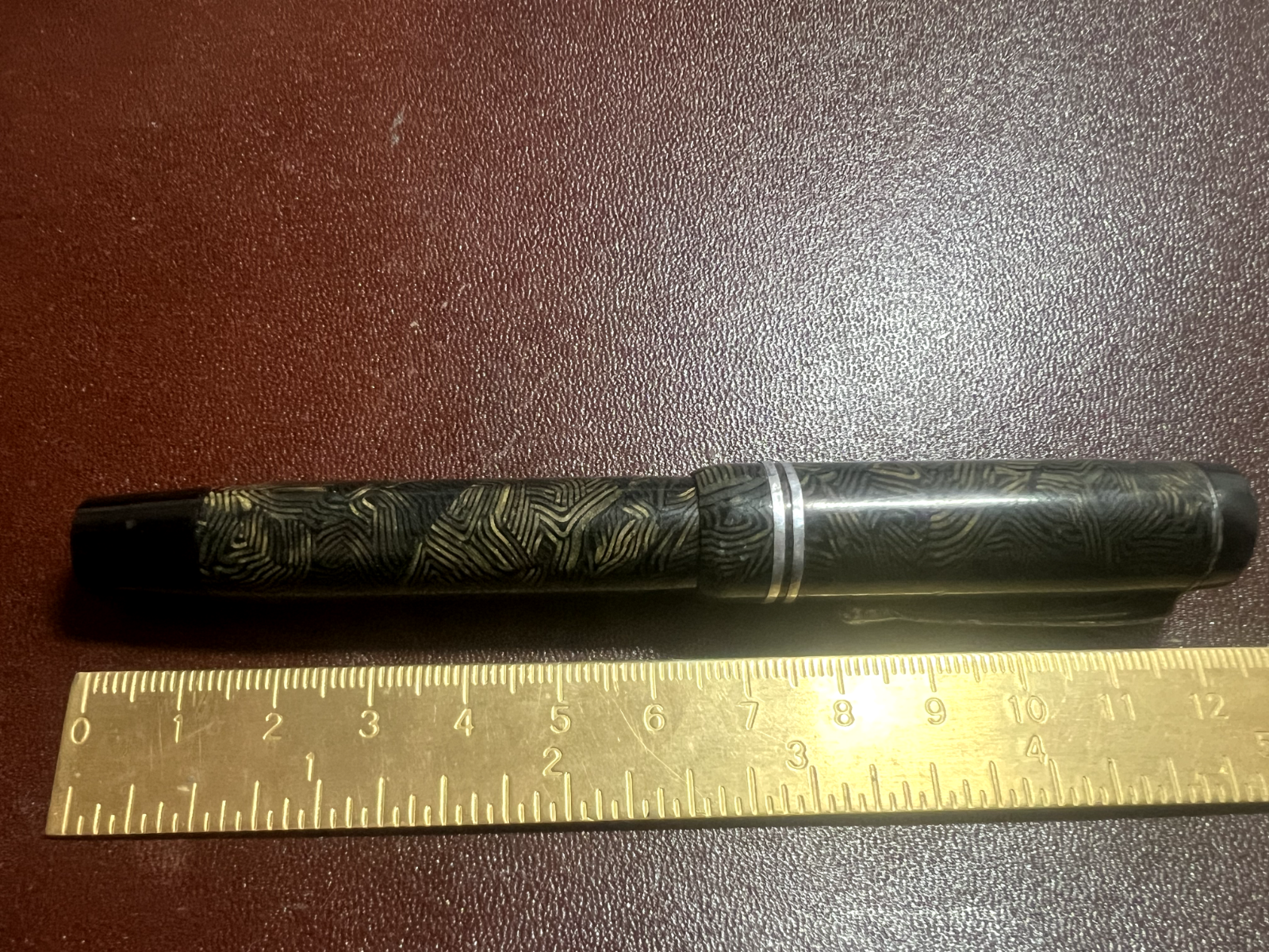 🔴 Penna stilografica celluloide a pulsante pennino MERCURIO scrive vintage