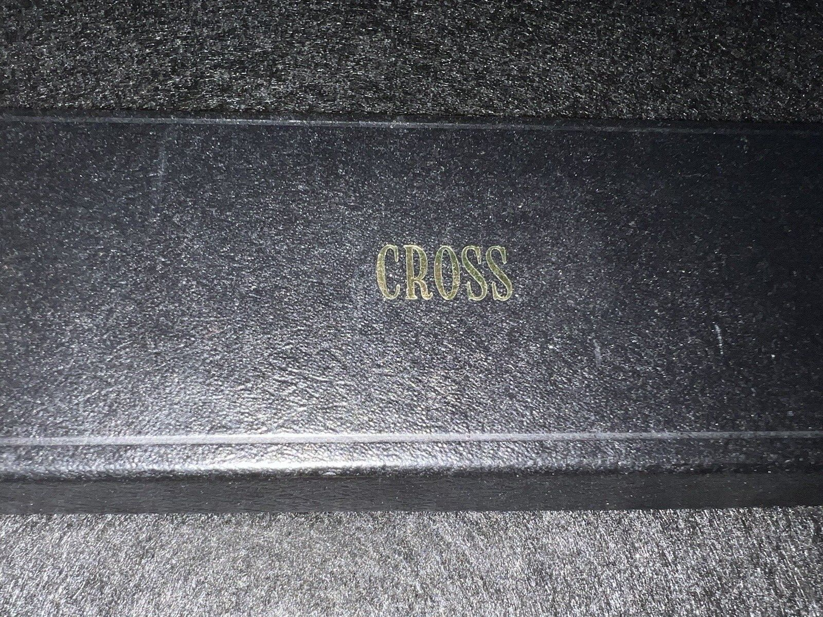 🔴 CROSS penna sfera lacca nera classica 2502 scrive scatola libretto vintage C