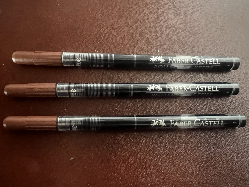 FABER CASTELL Recarga Bolígrafo Roller Ball NEGRO 303 Recarga Tinta 3 Piezas