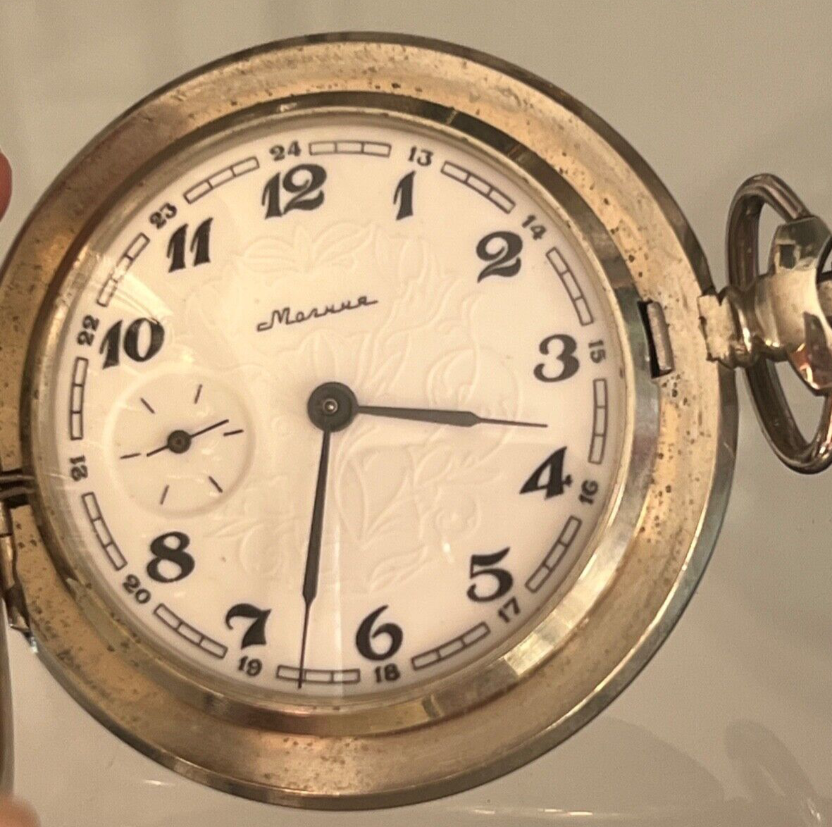 Molnija Montre Poche Soviétique Homme Manuel De Examen Pièces Vintage 
