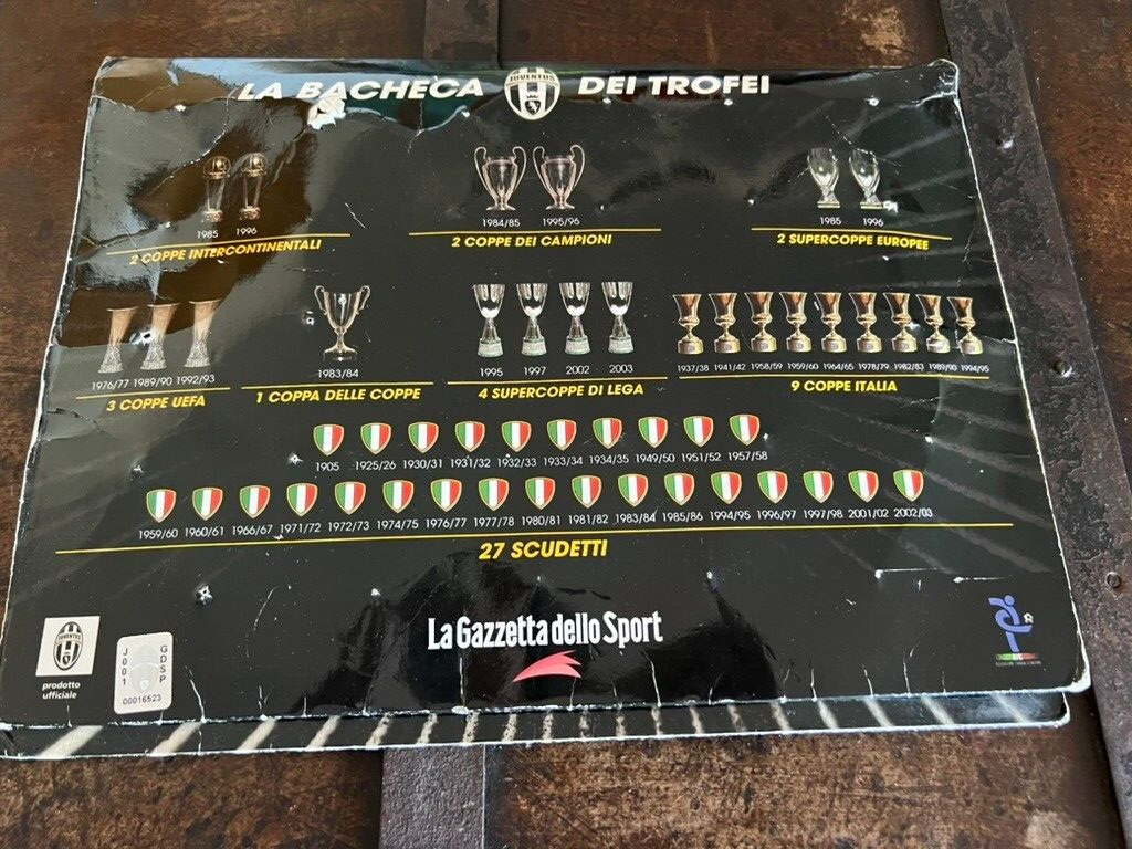 Juventus Brooches Official Notice Of Trophies 2006-2007 Journal Screen Sport