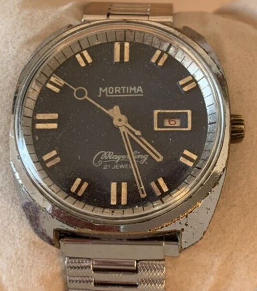 Mortima Montre Hommes Calendrier Super Luxe Remontage Manuel, Marche Vintage