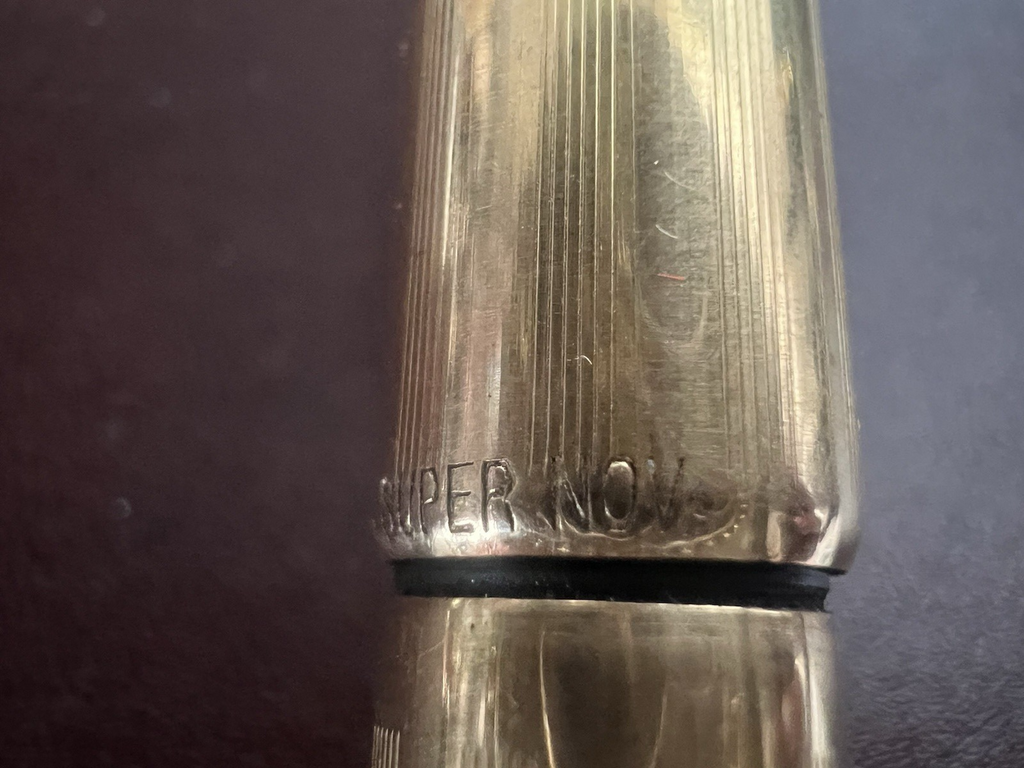 🔴 OMEGA penna stilografica SUPER NOVA placcata pennino ORO 14K scrive vintage