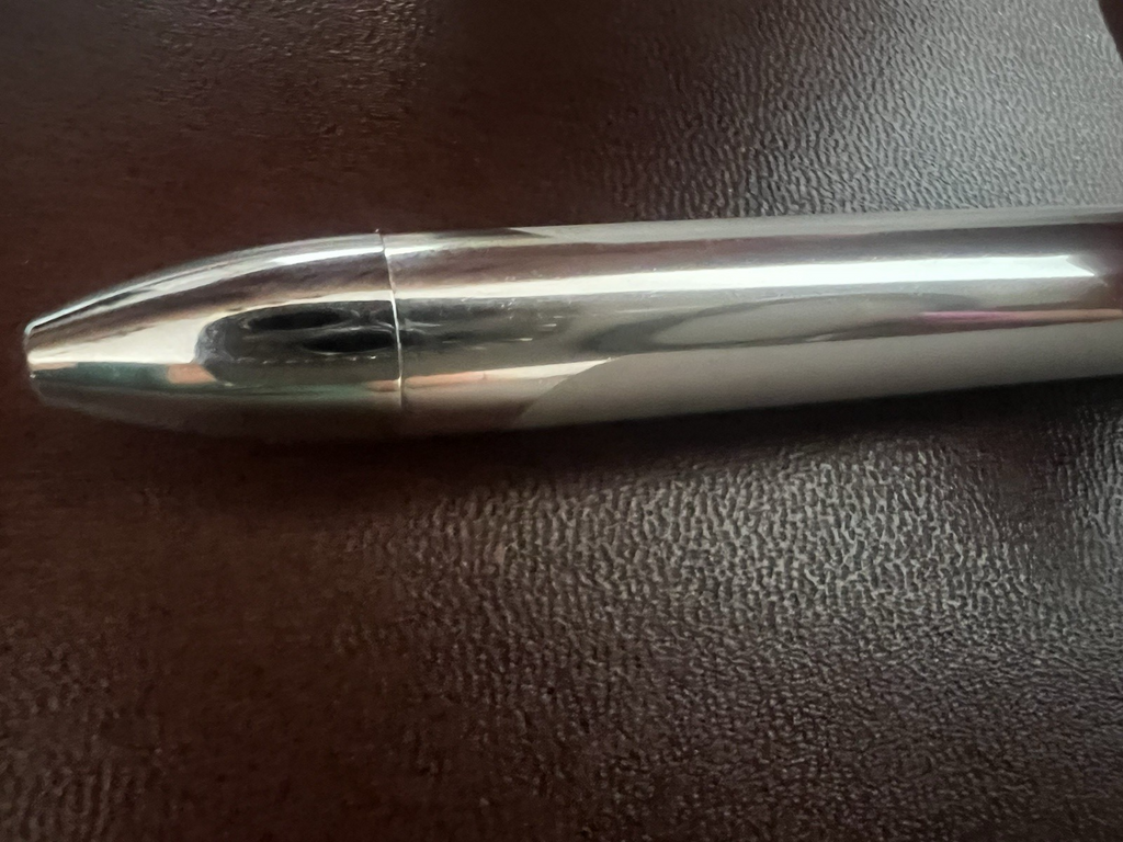 🔴 PELIKAN penna sfera V10 a scatto scrive finitura argento vintage astuccio NOS