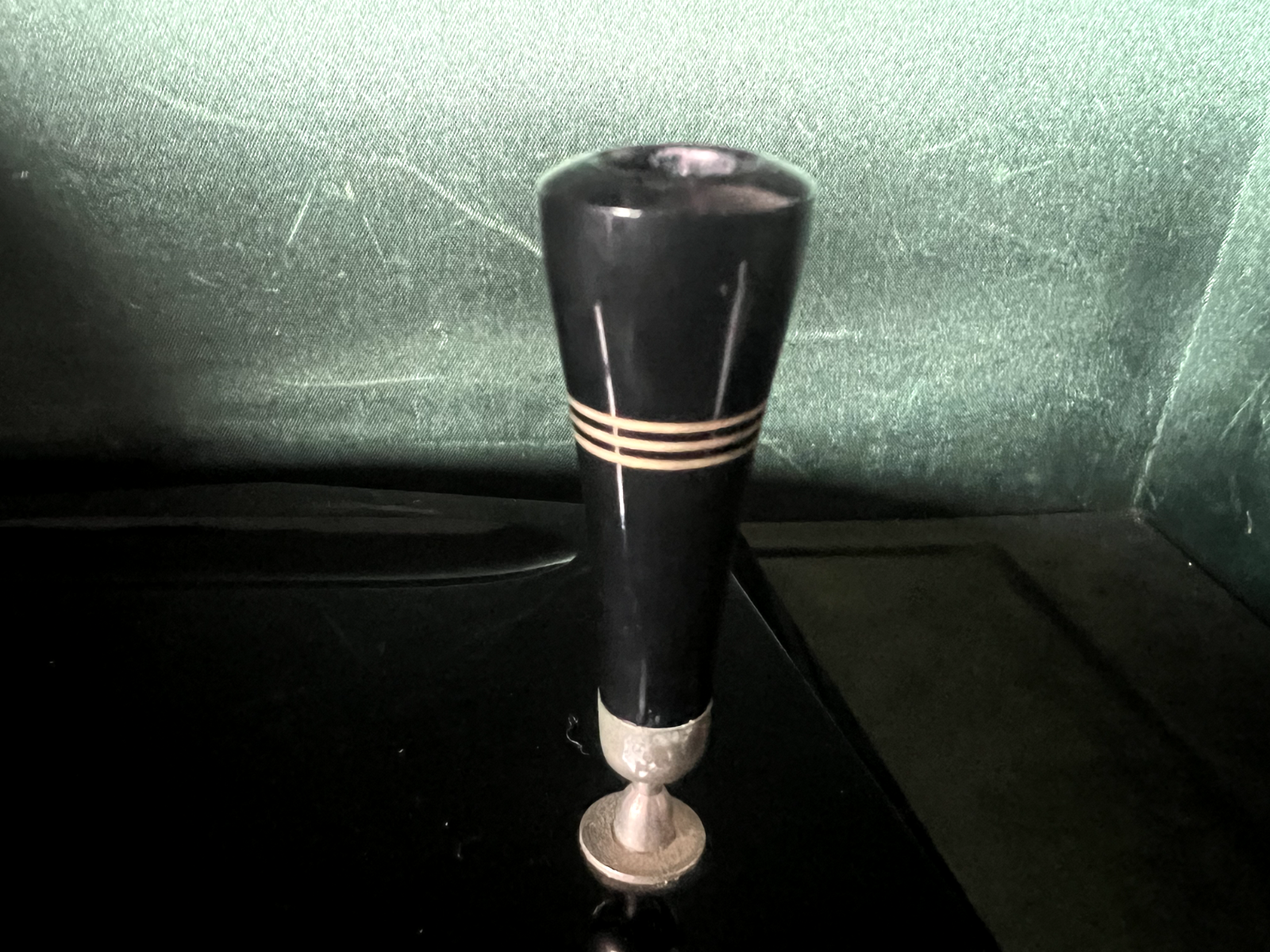 🔴 OMAS penna portapenne ONICE NERO sfera stilografica scrivania 2 posti vintage