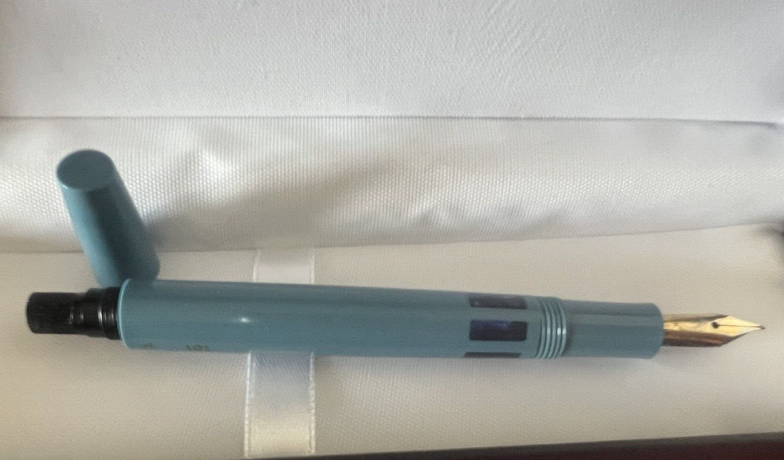 Original Bohler Pen Fountain Pen Light Blue A Piston Marking Vintage 1950