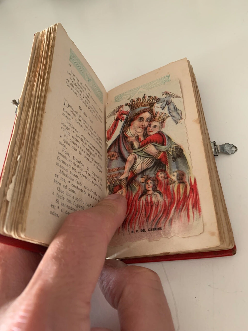 🔴 Book DELIGHTS OF THE CHRISTIAN thick booklet with antique holy cards 1897 