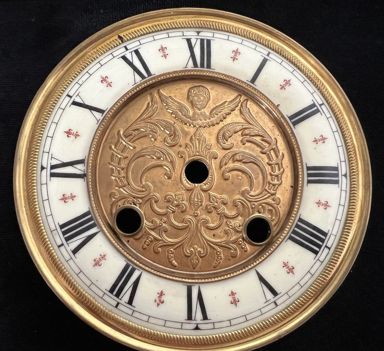 Cadran Horloge Pendule Mur Émaillé Parties Pièces Remplacement Vintage