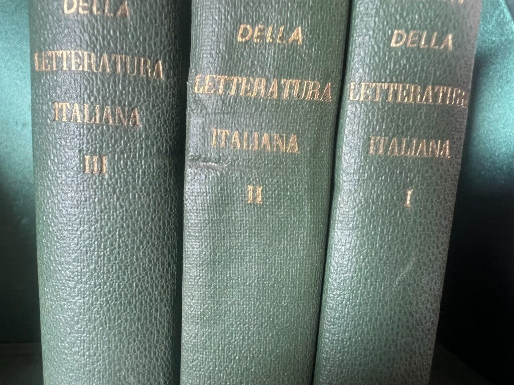 🔴 Libri STORIA DELLA LETTERATURA ITALIANA 3 volumi Flora Mondadori 1947