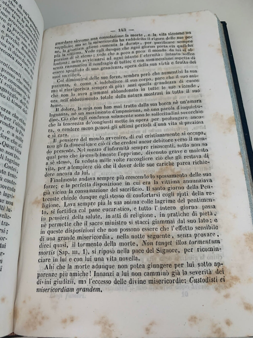 🔴 Book COLLECTION OF FUNERAL PRAISES CHRISTIAN DOCTRINE old 1853 