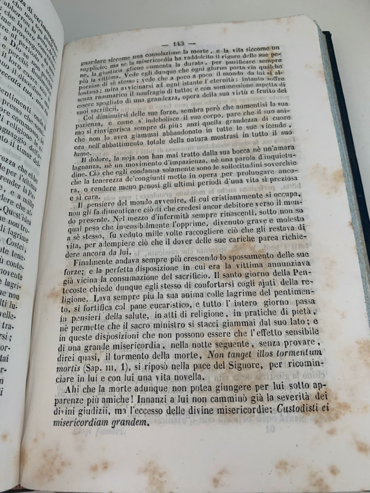 🔴 Book COLLECTION OF FUNERAL PRAISES CHRISTIAN DOCTRINE old 1853 