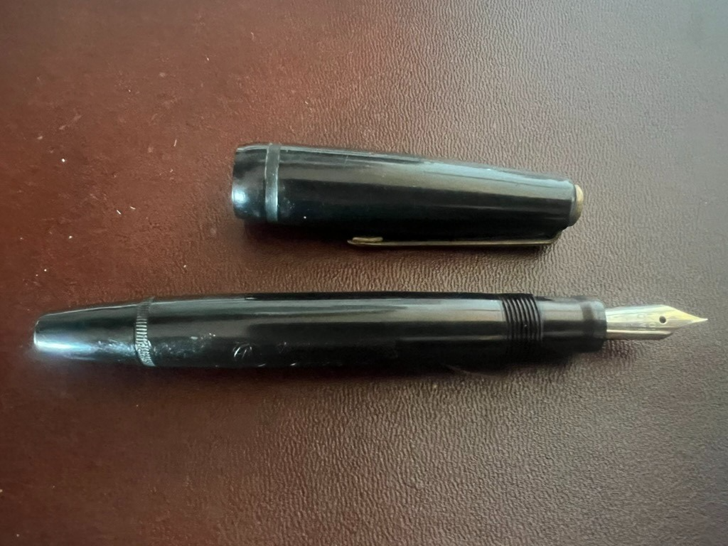 Original Goldschmidt Stylo-Plume Stylo à Plume de Bouton Bas Écrit Vintage