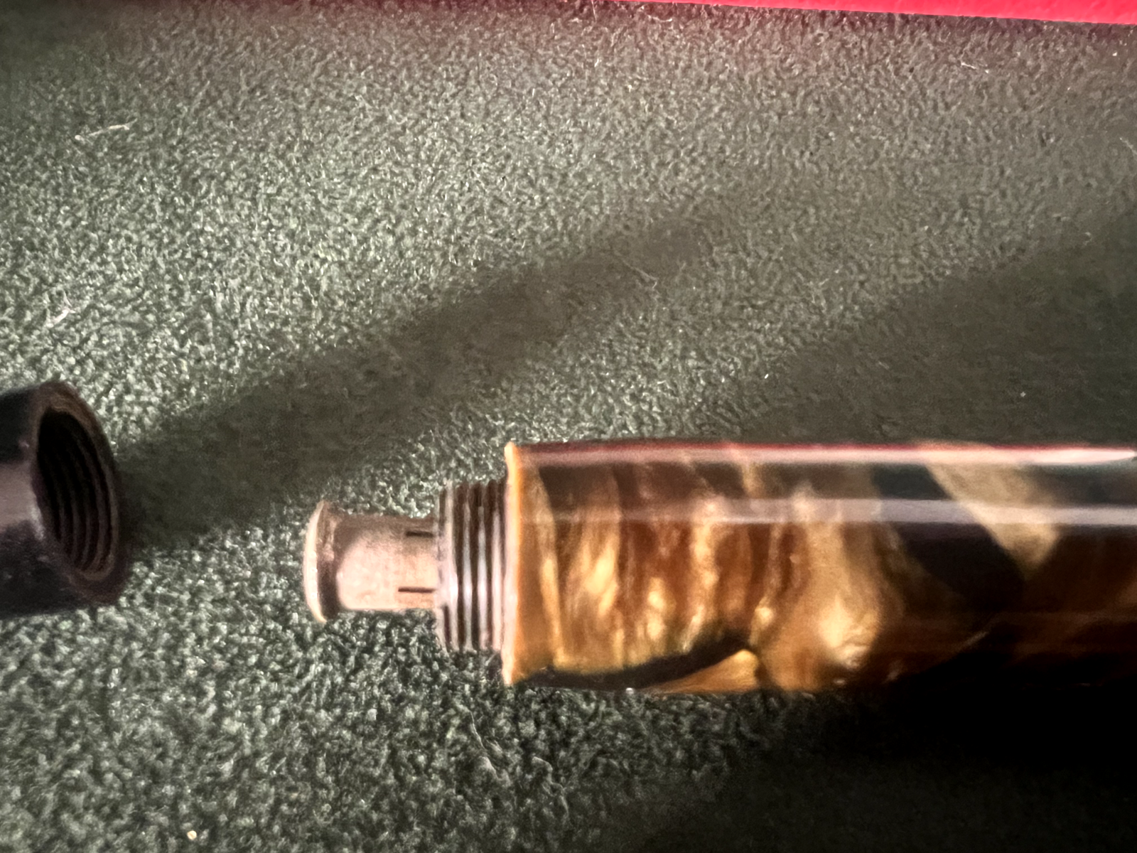 🔴 UNIVERSAL penna stilografica celluloide con pulsante scrive vintage 1940