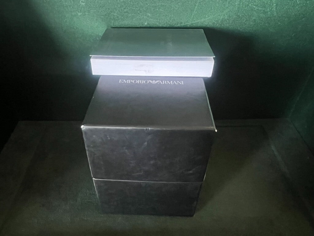 🔴 EMPORIO ARMANI box scatola orologio istruzioni garanzia e contro scatola