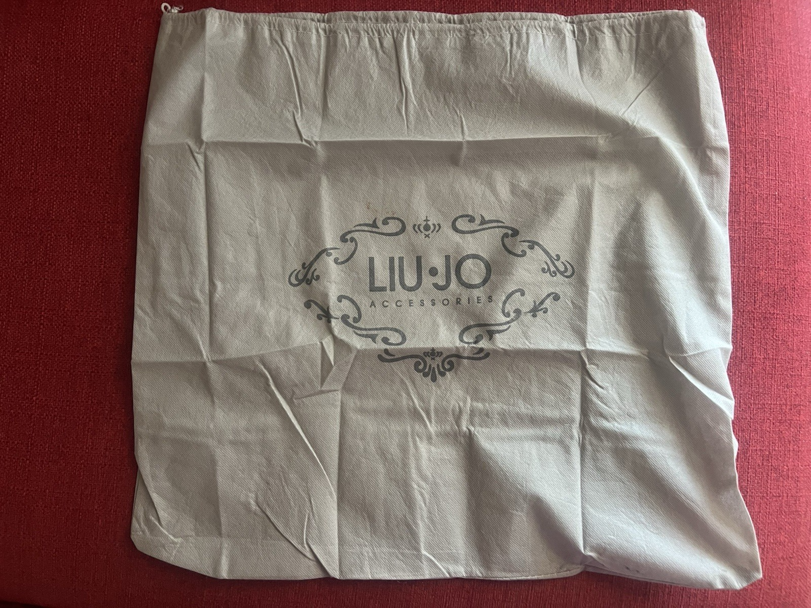 🔴 LIU JO sacca borsa anti polvere tessuto morbido floccato L 53 h 40 cm