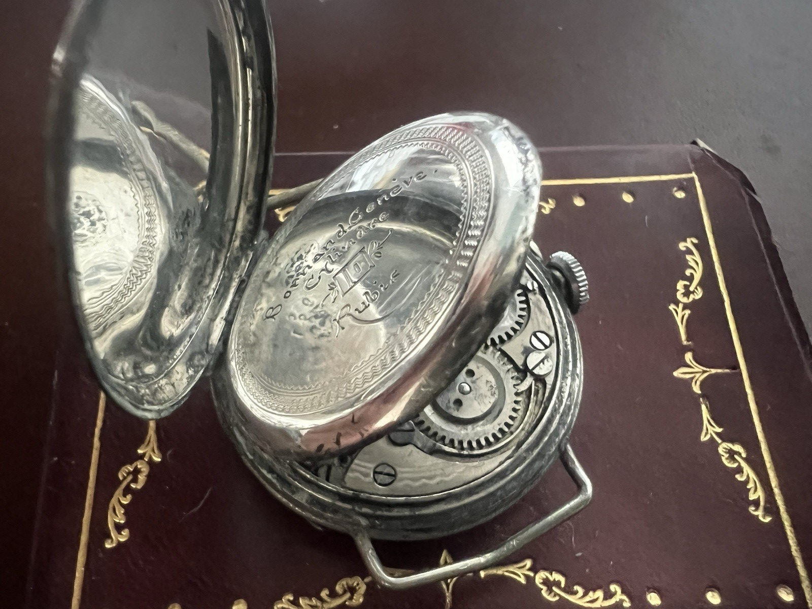 🔴 Orologio ARGENTO 800 donna polso CILINDRI 22 da revisionare parti vintage