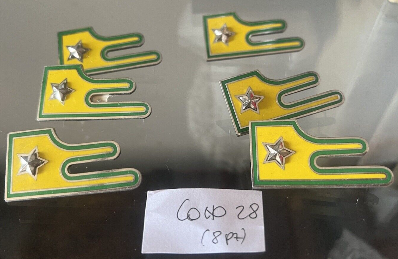 🔴 Alamari ESERCITO ITALIANO MILITARI metallo e smalti mostrine 6 PEZZI vintage