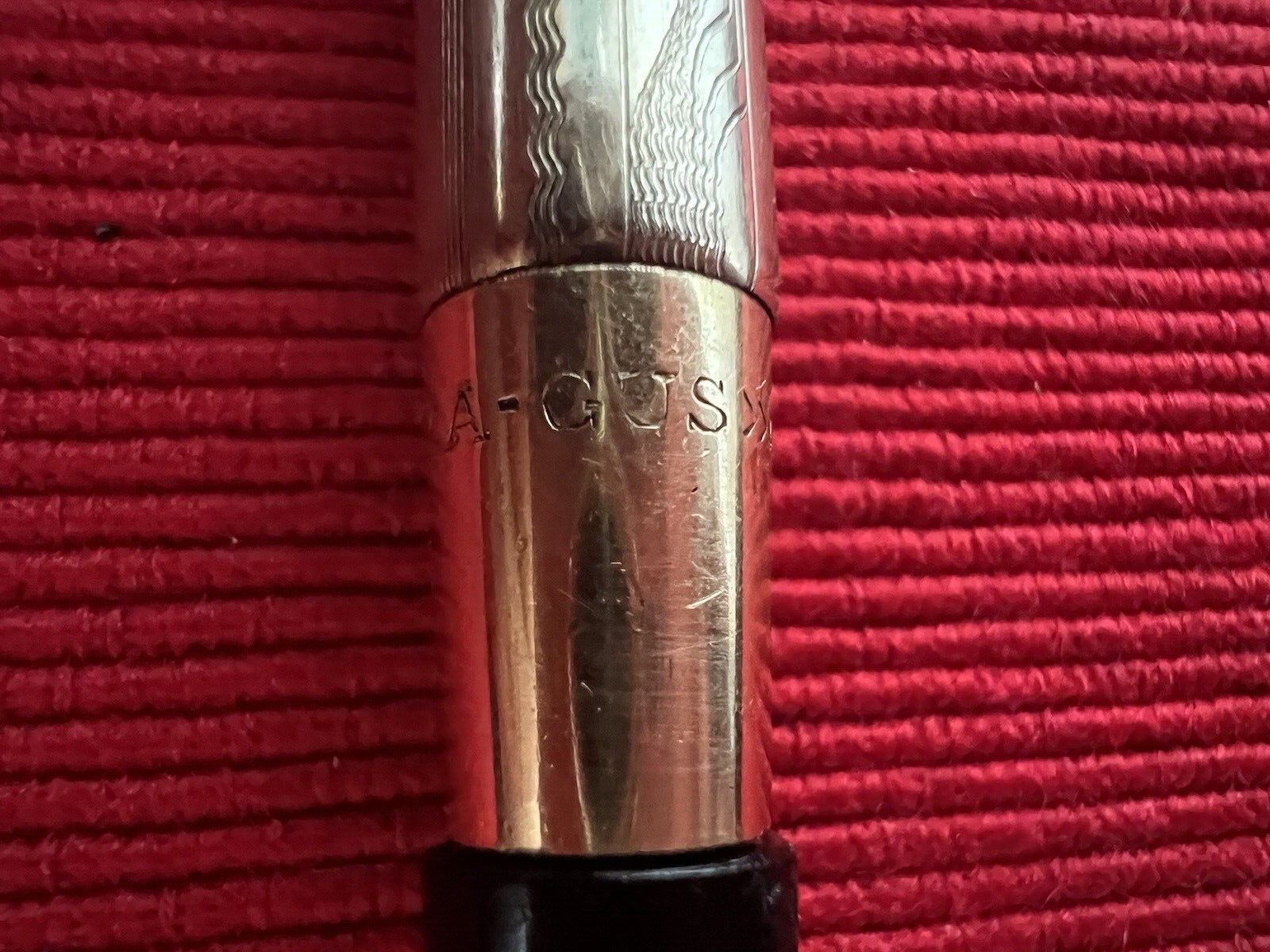 Ma Gus P.O Pen Fountain Pen Plated Pen Gold to Repair as Is