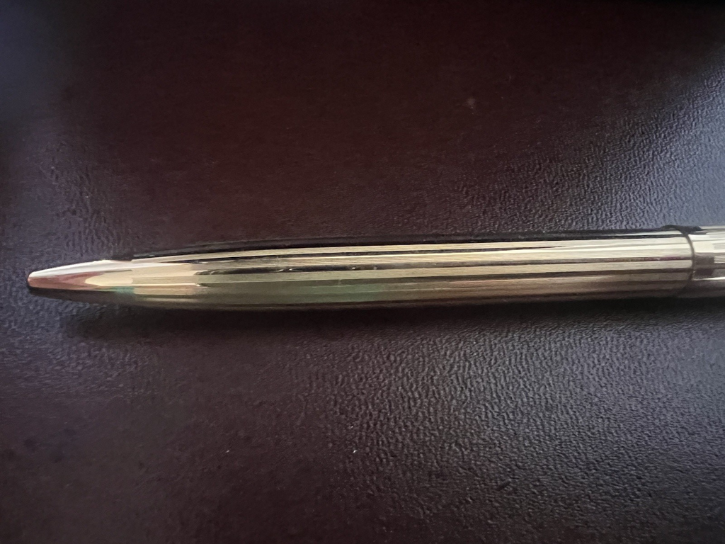 Lalex Set Stylo-Plume Sphère Or + Ferme Argent Billets Trousse Vintage